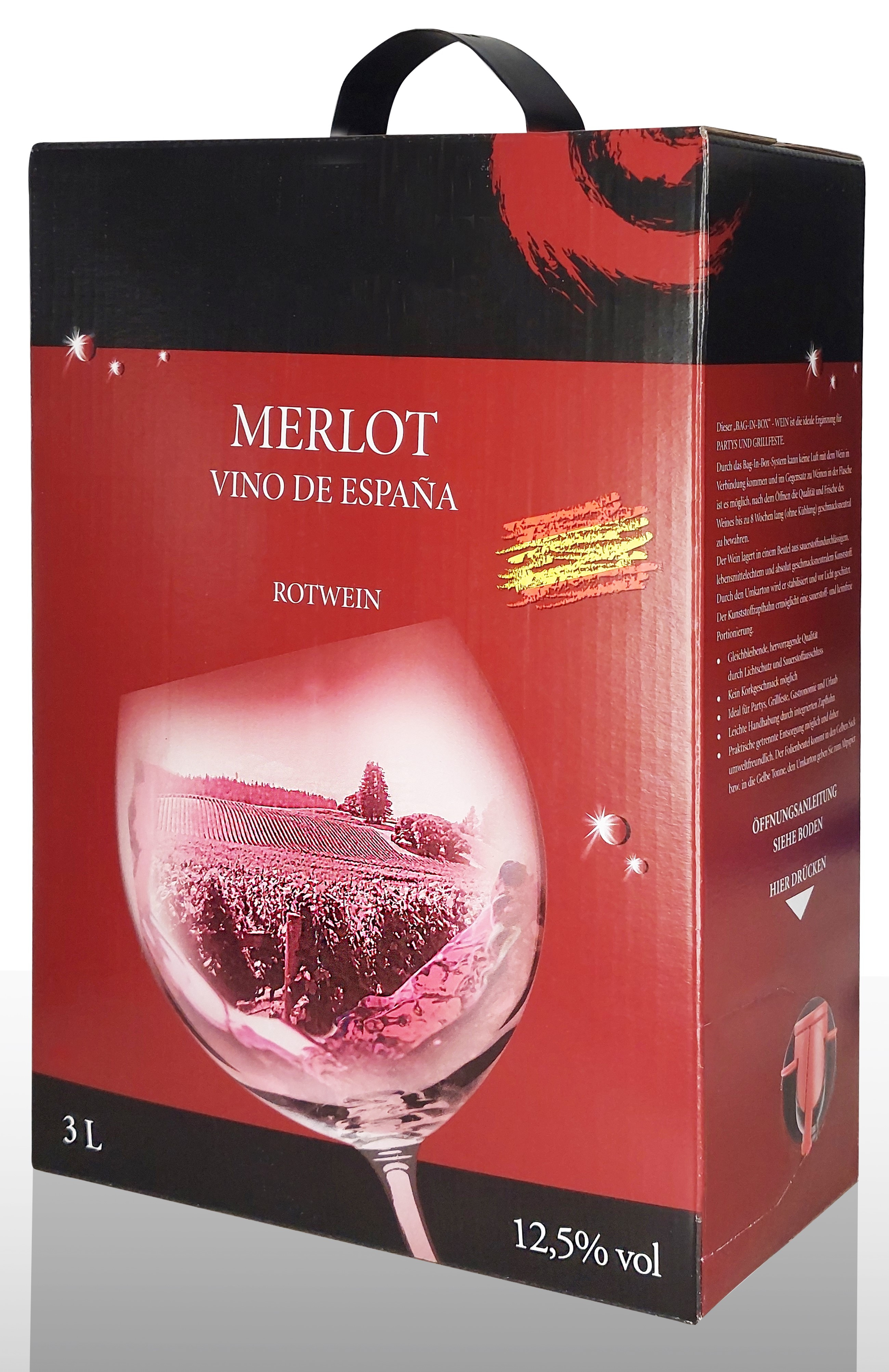 Bag in Box Merlot -Vino ,Weinhandel,Qualitätsweine - Wein, Weine Delicato - Weine Premium